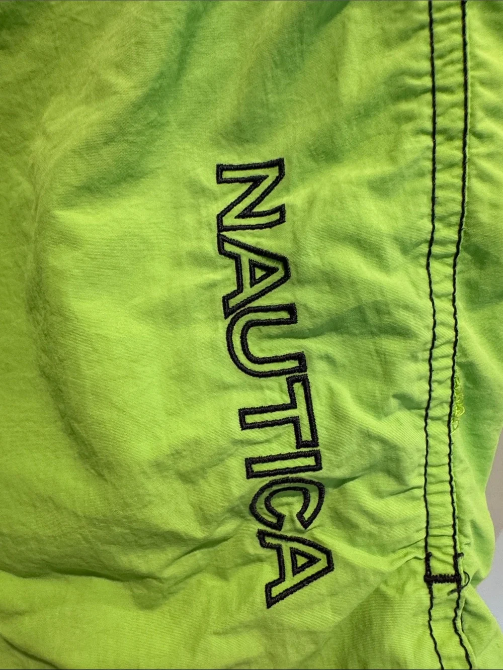 Nautica Neon Lime Green Men's Swim Shorts